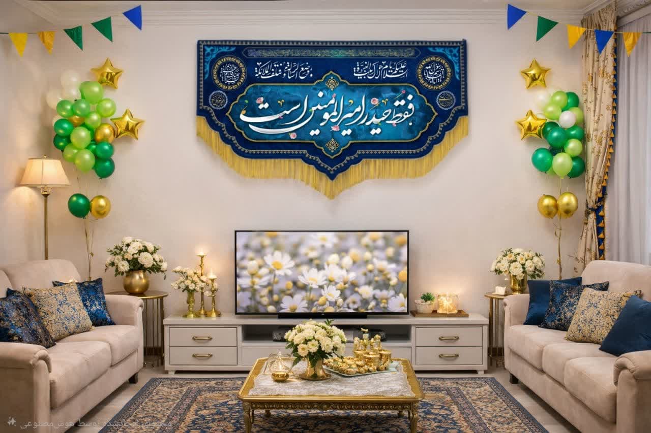 کتیبه فقط حیدر امیرالمومنین است آبی 